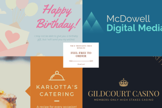 do birthday card design and business card design photoshop