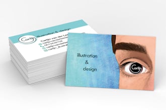 design an illustrated business card for you