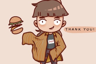 draw or make a cute animated GIF chibi