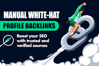 150 SEO profile backlinks with high da authority white hat manual link building