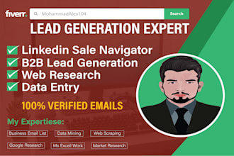 do targeted b2b lead generation, web research, and business email list building