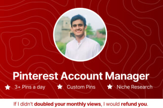 do pinterest management with SEO optimized pins and boards