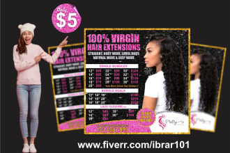 do lash, hair extension, salon, spa, nail flyer price list
