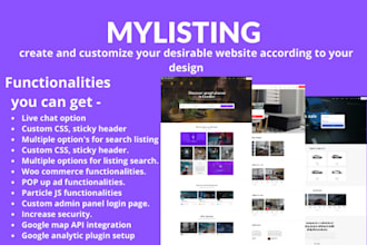 build and customize directory website with mylisting
