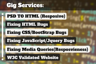clean up HTML, CSS and javascript bugs