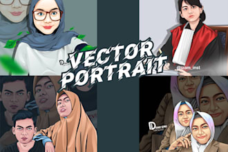 make a vector portrait of your face within fast time