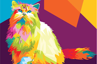 draw your pet in wpap pop art style