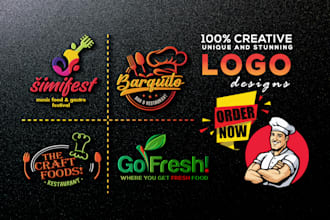 design food ,restaurant, fast food,cafe and kitchen logo