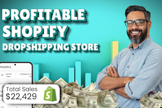build you an automated dropshipping shopify store shopify website