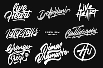 design custom calligraphy, lettering, typography logo
