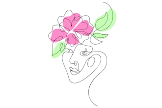 draw minimalist flat line art illustration for you