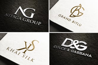 do luxury monogram and initial letter logo design