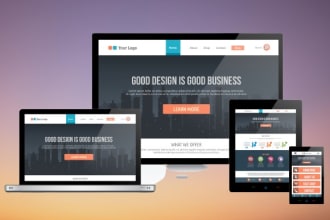 create a responsive  website with HTML, CSS, and bootstrap