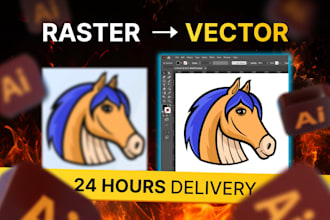 manually vector trace your logo into print ready vector
