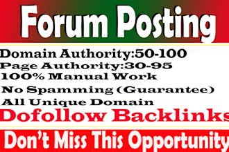 build dofollow forum posting on high quality domains
