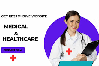 design medical website, healthcare, dental, clinic, telehealth and therapy