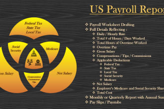do payroll with monthly and annual report including taxes