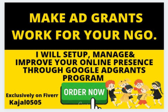 setup google grants, create converting fundraising ads