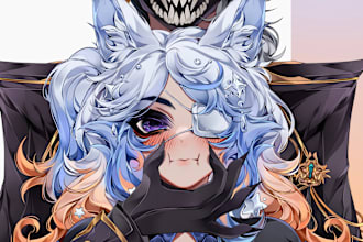 draw an anime style illustration, original character, fanart