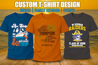 create custom reunion t shirt design and streetwear design