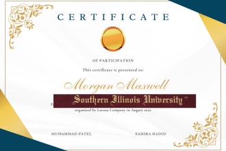 do any kind of professional diploma award certificate template design