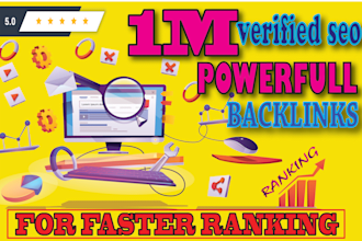 do 1m tier2 and tier 3 SEO backlinks, faster google indexing