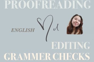 proofread, grammar check and edit any text