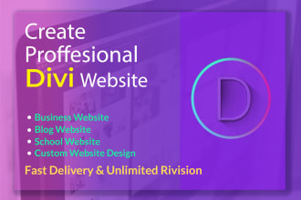 design or redesign divi website with custom functionalities