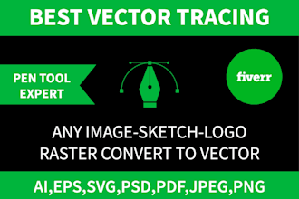 manually trace logo or image in vector