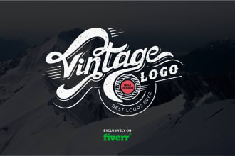 design 3 custom retro vintage logo designs free vector