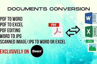 convert pdf to word, pdf to excel