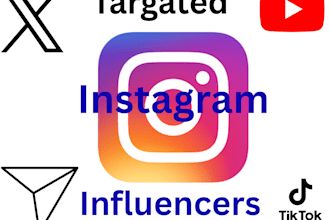find top targeted influencers for youtube, instagram  tiktok