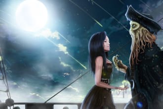 draw amazing fan art illustration in anime manga or cartoon style