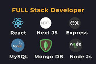 develop full stack web app using mern stack, react js, next js