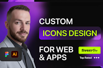 design custom svg icon set for web, app, saas UI