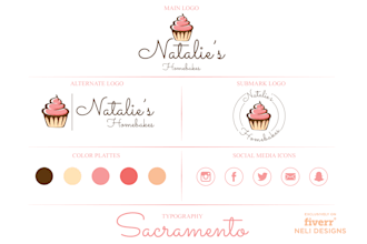 design modern signature calligraphy logo with branding kit