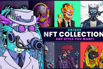 design unique 2d nft art characters and generate collection