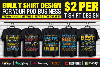 do custom bulk typography t shirt design