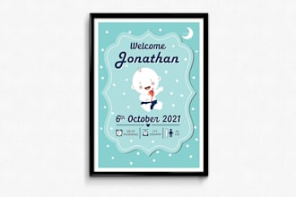 design birth poster for you
