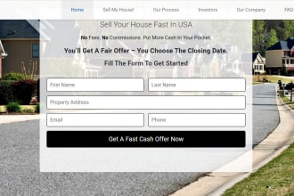 create real estate investor website