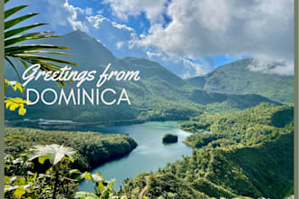 send you a handwritten postcard from dominica, caribbean