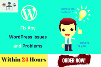 fix your wordpress errors or issues,bugs and add security