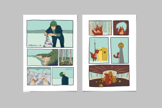 create 4 artistic storyboard frames