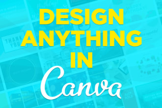 design flyer, poster, social media post or any graphics in canva