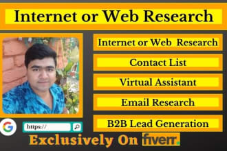 do internet research for business contact list