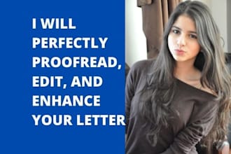 revise recommendation letter, reference letter edit, improve wording