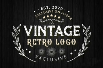 design professional vintage retro luxury heraldic badge logo