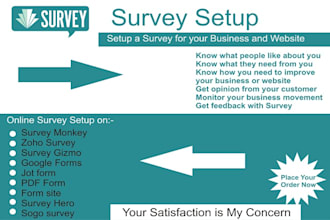 setup an online survey and questionnaire for your business