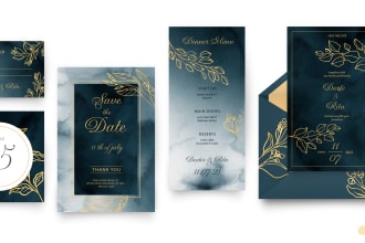 design unique and  special wedding invitation card design