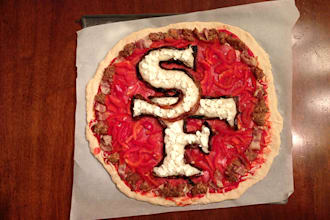 write your message on a pizza in a unique way